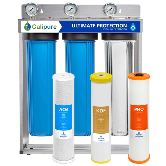 3 Stage Deluxe Whole House Water Filter System - Ultimate Protection